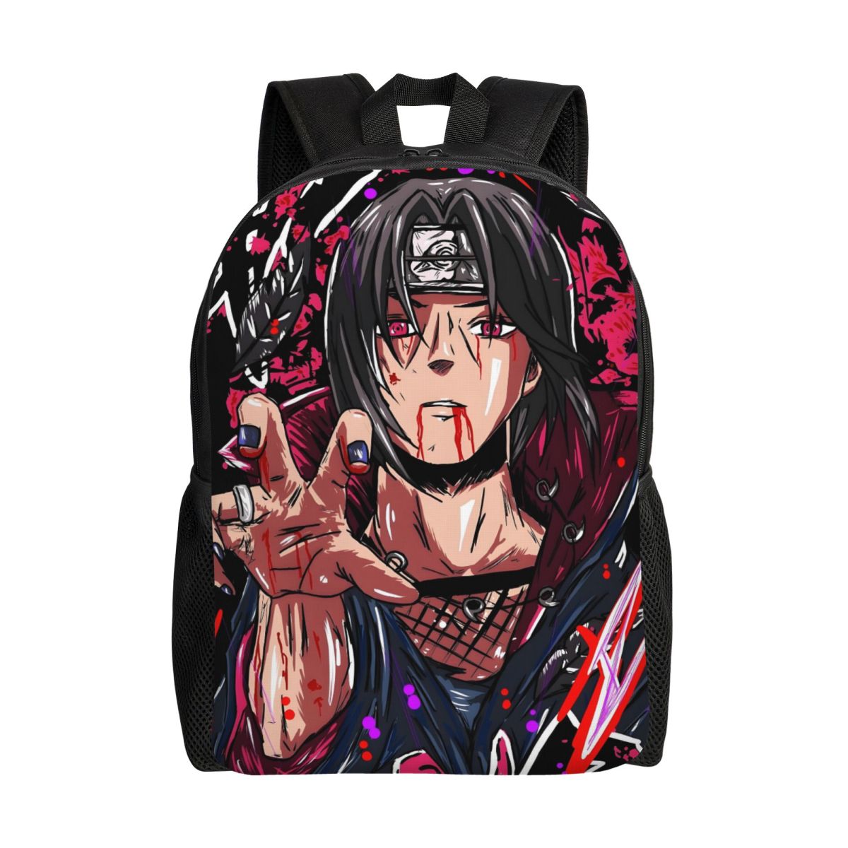 Laptop Accessories Bag For Men - حقيبة ظهر كرتونية مخصصة بتصميم U-Uchihaes