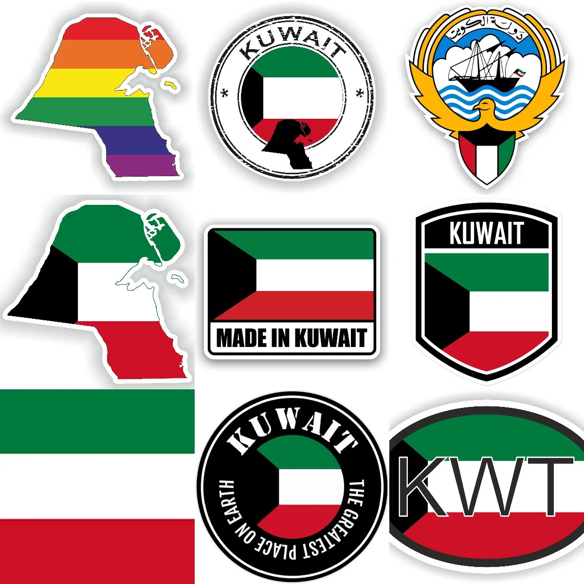 Laptop Accessories Kuwait - KWT خريطة علم الكويت شعار وطني