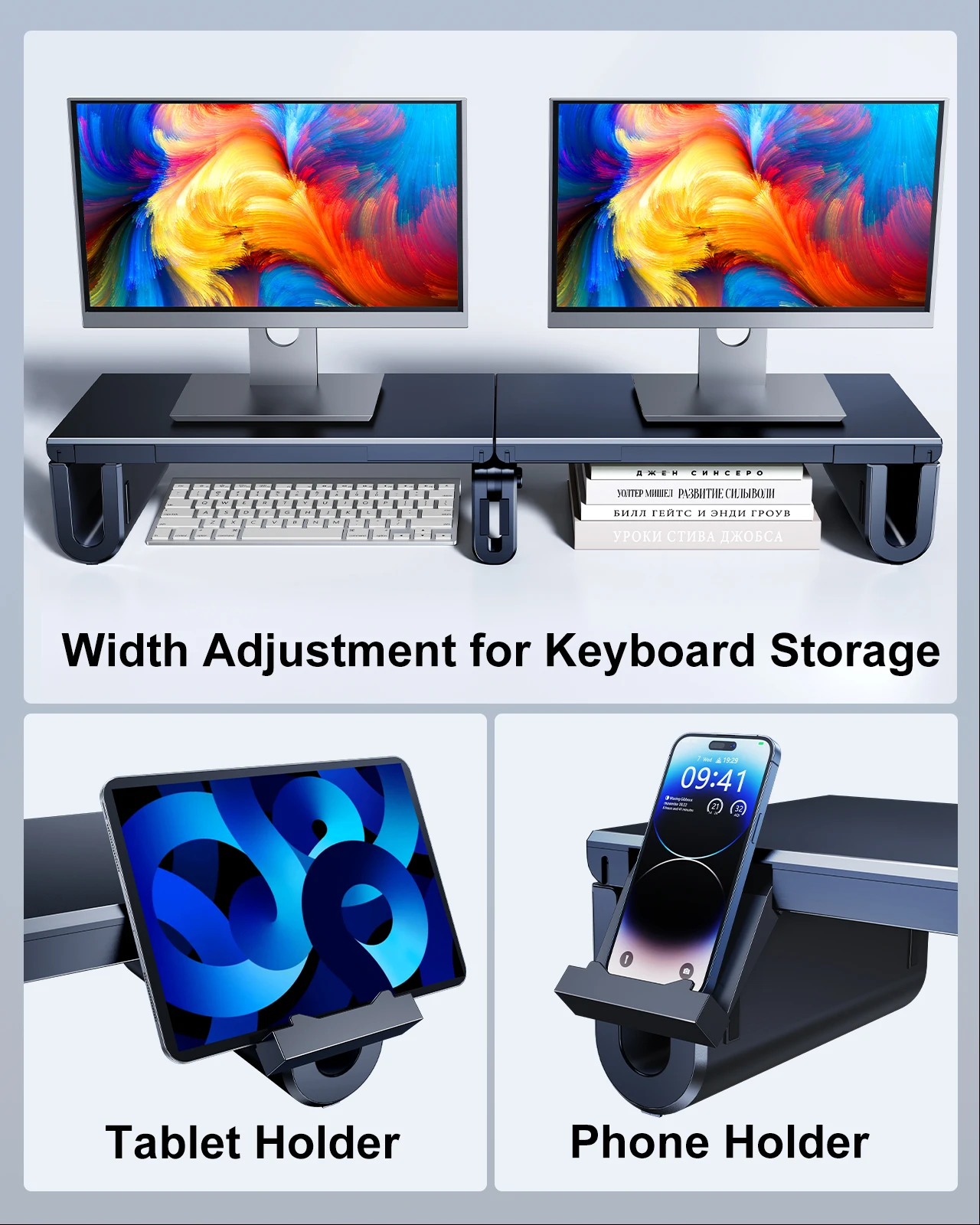 Oatsbasf حامل شاشة مزدوج ارتفا - مراجعة Laptop Stand Riser وسعره